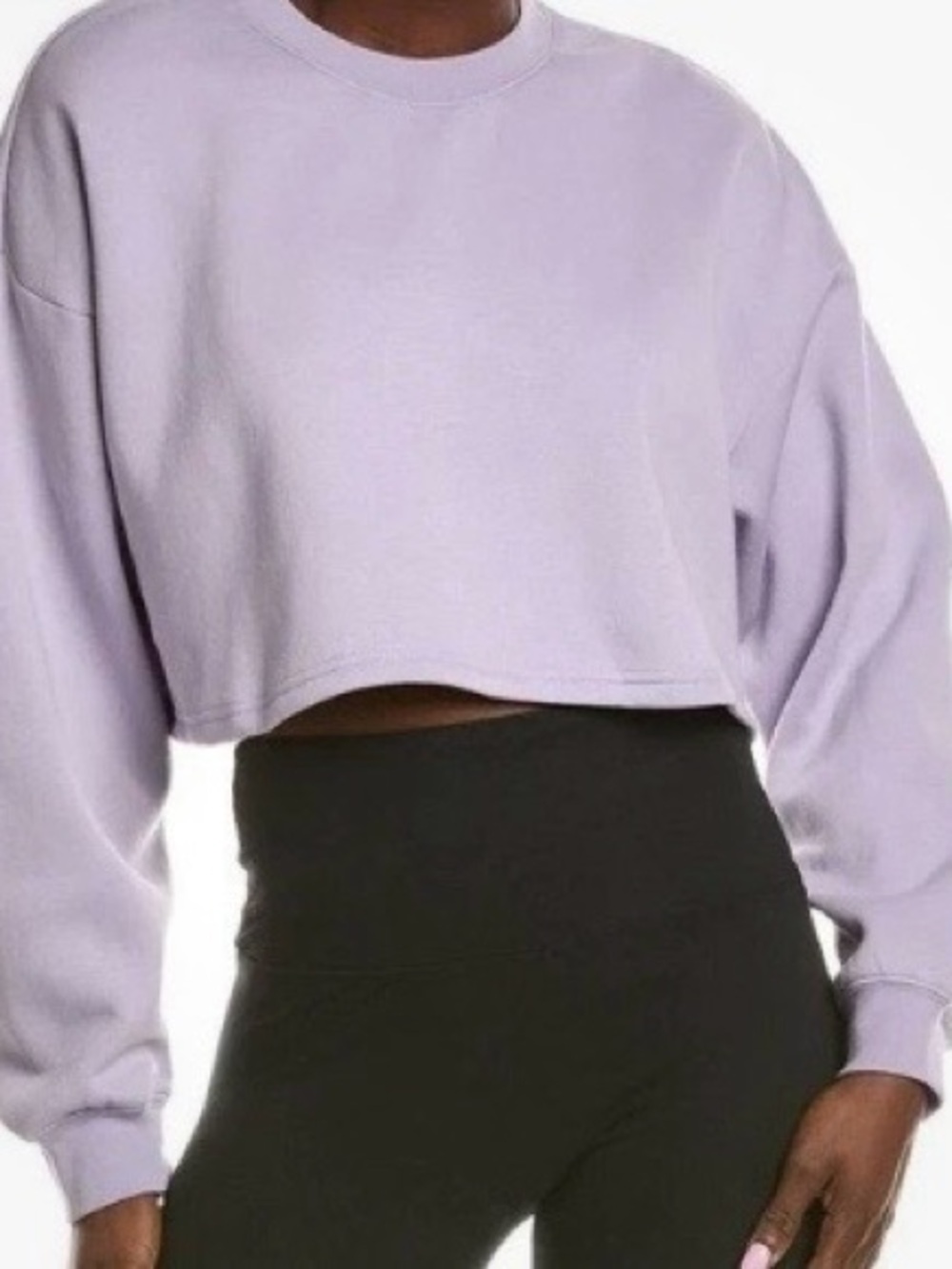 Revolve IVL Purple CROPPED CREWNECK SWEATSHIRT Size S NWOT
